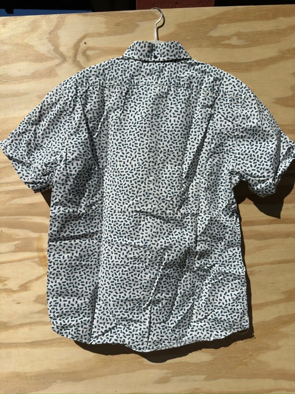 Taylor Stitch Short sleeve button down shirt size 42, 90s geometric pattern - Picture 3 of 6